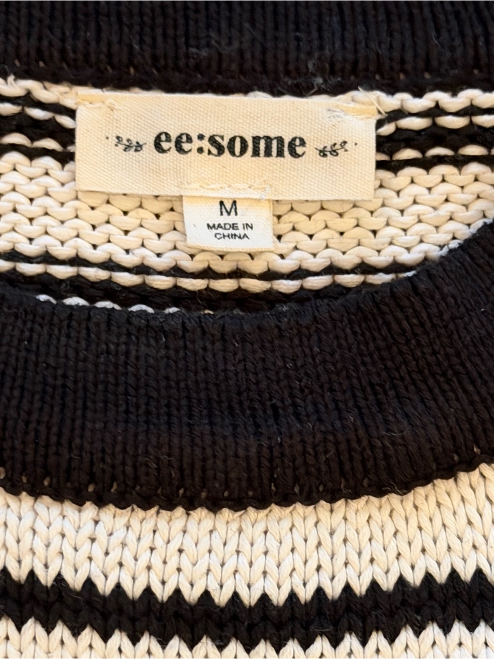 eesome Black & White Striped Knit Tank - Picture 2 of 5